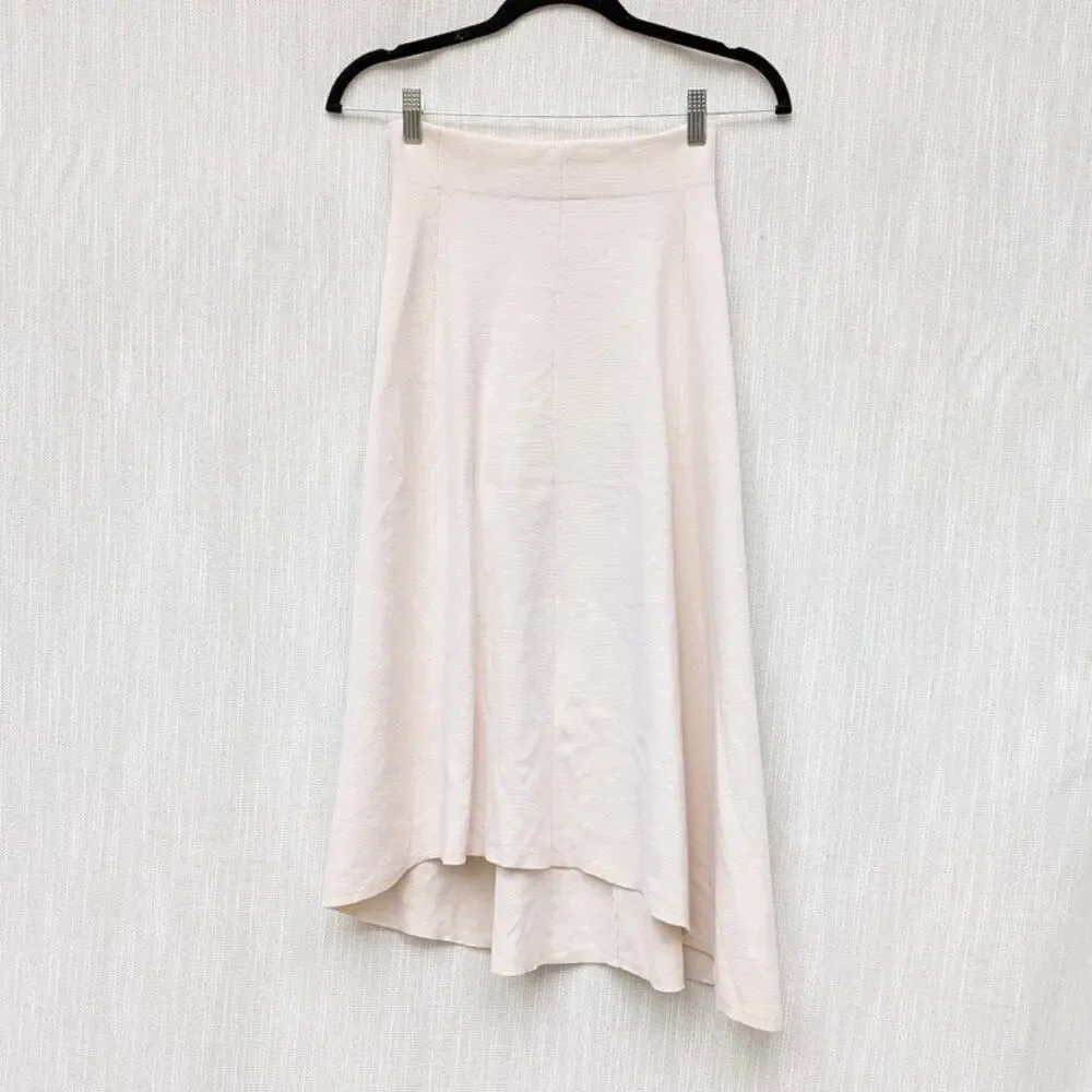 Dorothee Schumacher Look Sharp Cotton-blend Midi Skirt In Laeaea Lalm, size XS-S